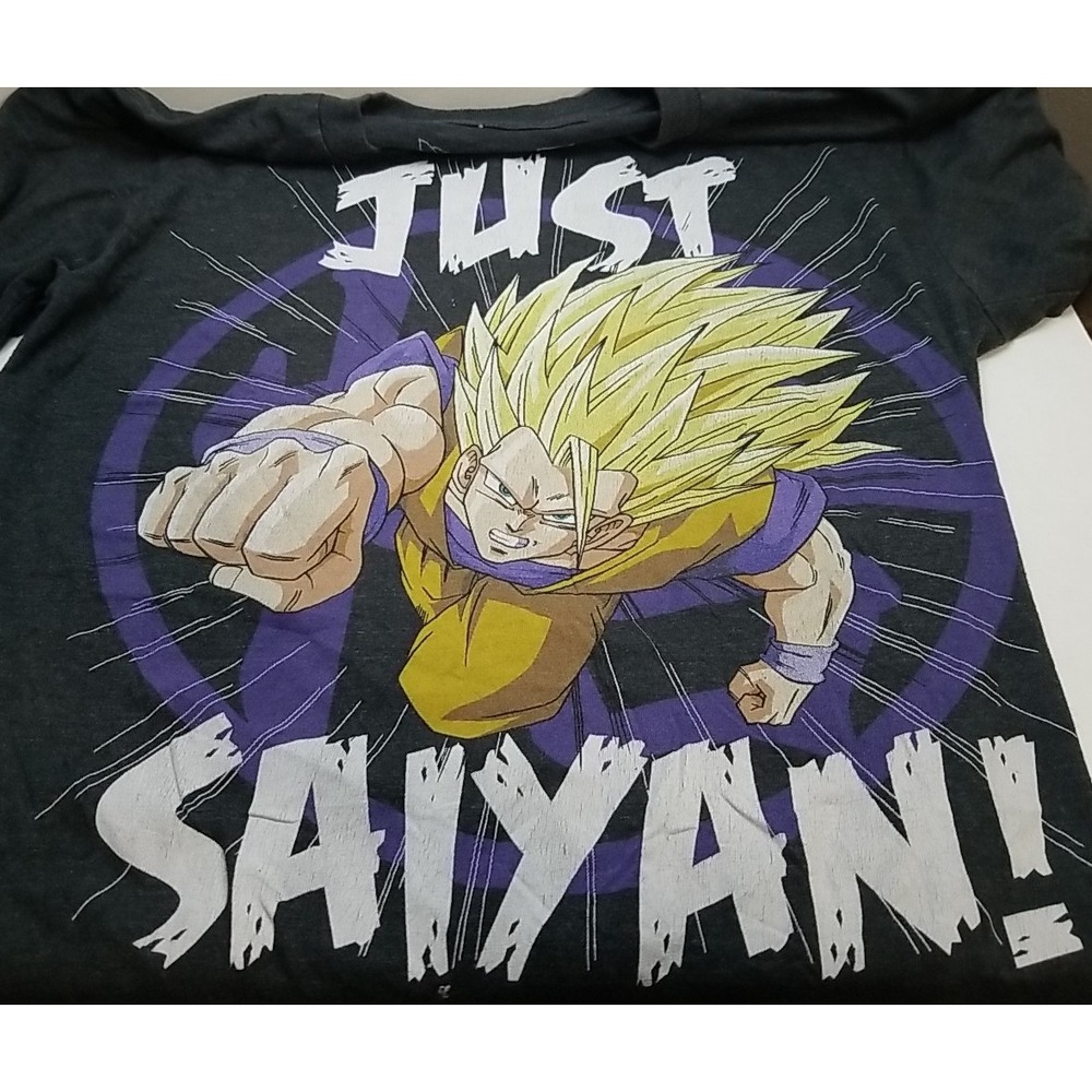 Ripple Junction Mens Dragon Ball Z Just Saiyan T Shirt Small Black Anime Tee